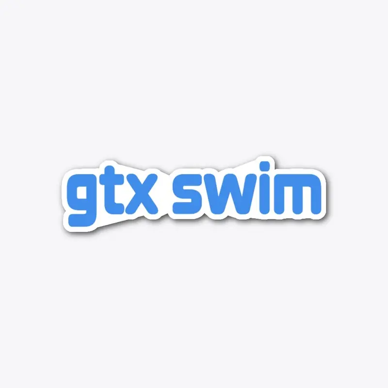 gtx swim - blue text